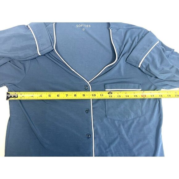 Softies Taylor Long Sleeve Ankle PJ Set 2 Piece Size Small Lakeside Blue - Picture 9 of 16